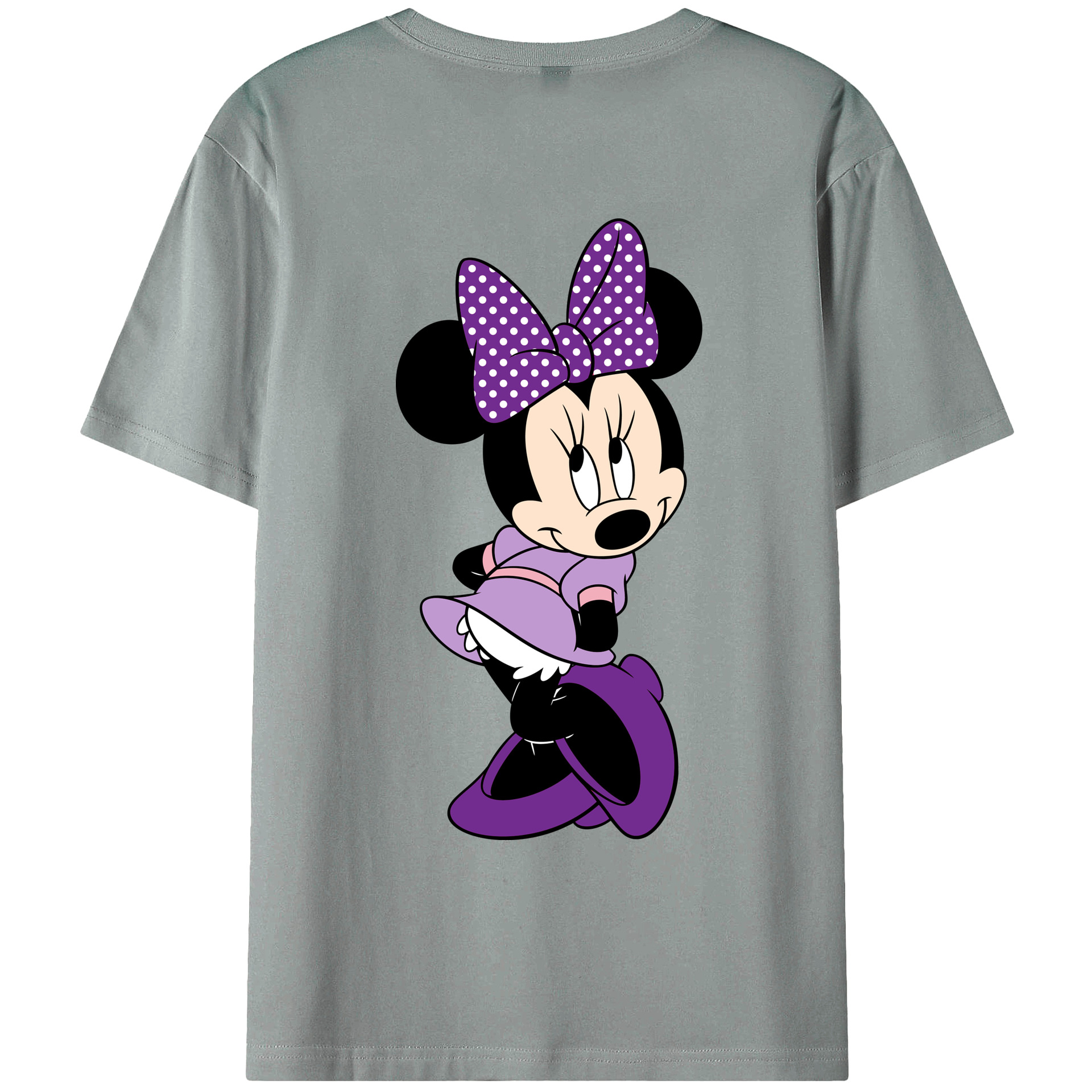 ミッキーマウス Mickey Mouse 綿100％ メンズ半袖Tシャツ（バックプリント） 通気性